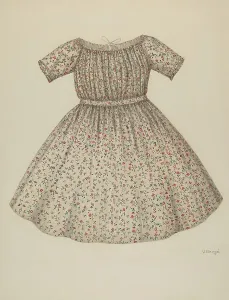 Girlswear Prints: Child's Dress, 1935/1942. Creator: Virginia Berge