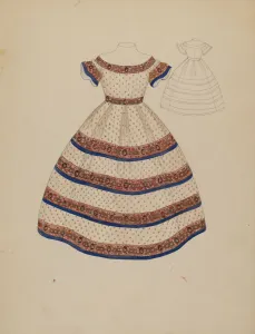 Trimming Prints: Childs Dress, c. 1937. Creator: Marie Mitchell