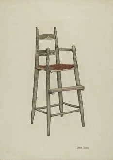 Animal Hide Gallery: Childs High Chair, 1939. Creator: Dorothy Johnson