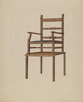 High Chair Prints: Childs High Chair, c. 1937. Creator: Frederick Jackson