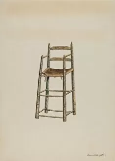 Child's High Chair, c. 1939. Creator: Annie B Johnston