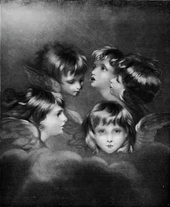 A Childs Portrait in Different Views: Angels Heads, c1786, (1911) A Childs Portrait in Different Views: Angels Heads, c1786, (1911)