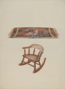Austin L Prints: Childs Rocking Chair, 1938. Creator: Austin L. Davison