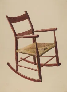 Stroh Prints: Childs Rocking Chair, c. 1942. Creator: Herman O. Stroh