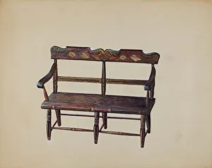 Lowry Mina Prints: Childs Settee, c. 1936. Creator: Mina Lowry