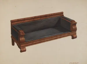 Playground Prints: Childs Settee, c. 1941. Creator: Davids De Vault