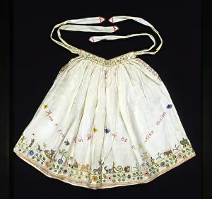 Linen Plain Weave Prints: Child's Skirt, México, mid-19th century. Creator: Unknown