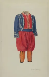 Adele Brooks Prints: Child's Soldier Suit, c. 1938. Creator: Adele Brooks