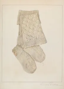 Sock Collection: Childs Stocking, c. 1938. Creator: Cora Parker