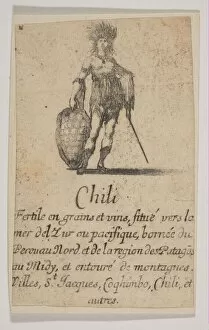 Desmarets Gallery: Chile, from Game of Geography (Jeu de la Géographie), 1644