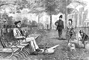 Londoners Prints: Chill October - Rotten-Row, 1871. Creator: Unknown