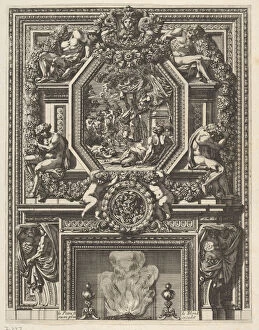 Chimney with a Bacchanal over the Mantle from Grandes Cheminée, ca. 1644-66