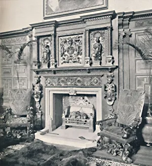 Grate Prints: Chimney-Piece in the Great Hall, Castle Ashby, Northampton, 1927