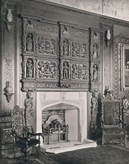 Edward F Strange Gallery: Chimney-Piece in the King William Drawing room, Castle Ashby, 1927