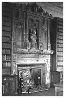 Bookshelf Collection: Chimney piece of the Library at Windsor Castle, 1896