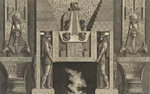 Sculptures Gallery: Chimneypiece in the Egyptian style... 1769. Creator: Giovanni Battista Piranesi