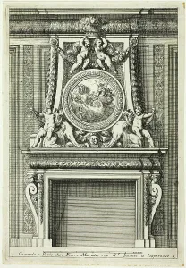 Le Pautre Jean Prints: Chimneys in the Italian Manner, c. 1665. Creator: Jean le Pautre