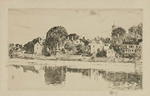 Frederick Childs Hassam Prints: The Chimneys, Portsmouth, 1915. Creator: Frederick Childe Hassam