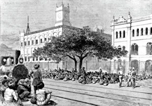 British Raj Collection: The Chin-Lushai Expedition--The Meean Mir Coolie Corps at Calcutta Waiting to be Shipped, 1890