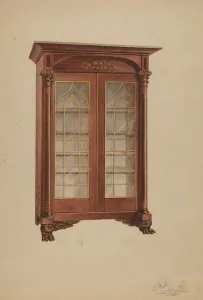Clawfoot Prints: China Cabinet, 1936. Creator: Ferdinand Cartier