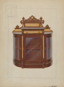 Display Case Gallery: China Closet, c. 1937. Creator: Edward L Loper