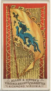China, from Flags of All Nations, Series 1 (N9) for Allen & Ginter Cigarettes Brands