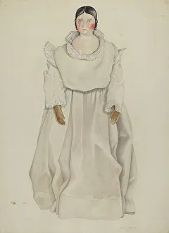 Headed Prints: China Headed Doll, 1935/1942. Creator: William Paul Childers
