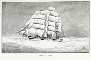 China Tea Clipper, 1896. Creator: Robert Taylor Pritchett