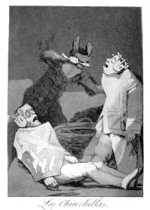 Torturer Gallery: The Chinchillas, 1799. Artist: Francisco Goya