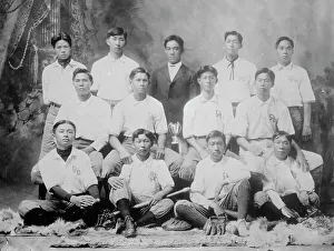 Honolulu Oahu Hawaii Usa Prints: Chinese baseball team, Honolulu, 1910. Creator: Bain News Service