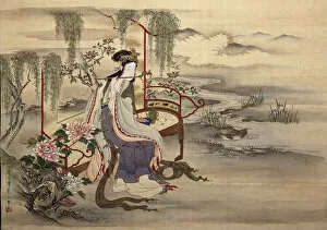 Emperor Xuanzong Of Tang Gallery: The Chinese beauty Yang Guifei, ca 1810-1815. Creator: Eishi