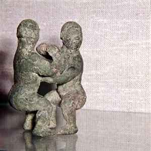 4th Century Bc Prints: Chinese Bronze Wrestlers, Late Zhou Dynasty, 4th century BC-3rd century BC
