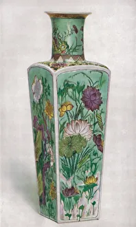 Enamel Prints: Chinese Club-Shaped Vase. K Ang Hsi Period, 1661-1722, (1928)