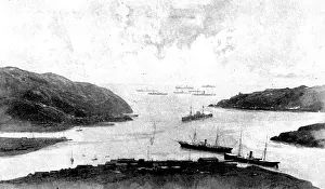 Territorial Prints: The Chinese Crisis: entrance to Port Arthur