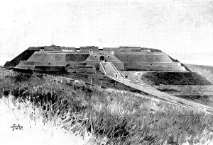 Territorial Prints: The Chinese Crisis: the fort on Talien-Wan Bay... 1898. Creator: Unknown