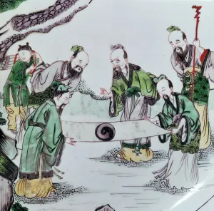 Sage Prints: Chinese dish showing a divination scene, 17th century