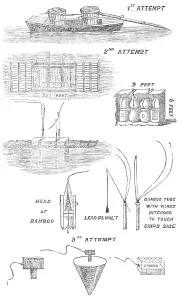 Explosives Prints: Chinese Infernal Machines, 1857. Creator: Unknown