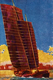 Junk Prints: Chinese junk, c1928. Creator: Unknown