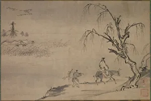 Chinese Literatus in an Autumn Landscape, late 1400s. Creator: Josui S?en (Japanese, active c