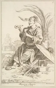 Jean Baptiste Perronneau Prints: Chinese Magician, 1738-45. Creator: Jean-Baptiste Perronneau