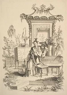 Chez Huquier Gallery: Chinese Man and Woman, ca. 1742. Creator: Gabriel Huquier