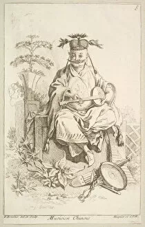 Chez Huquier Gallery: Chinese Musician, 1738-45. Creator: Francois Boucher