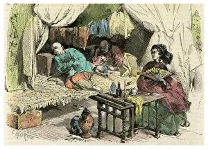 Print Collector25 Collection: Chinese opium smokers, 19th century