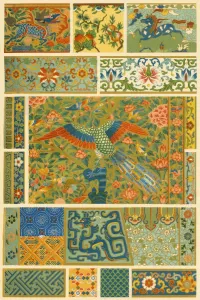 Cloisonne Gallery: Chinese painting, weaving, embroidery and cloisonne, (1898). Creator: Unknown