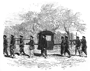 Galpin Prints: Chinese Palanquin-Bearers, c1891. Creator: James Grant