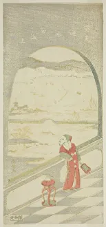 Hosoban Mizu E Prints: Chinese Poet, c. 1761 / 65. Creator: Suzuki Harunobu