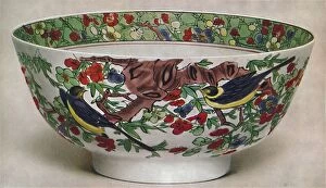 Edward F Strange Gallery: Chinese Porcelain Bowl. Famille Verte. Period of K Ang Hsi, 1662-1722, (1928)
