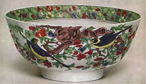 Edward F Prints: Chinese Porcelain Bowl. Famille Verte. Period of K Ang Hsi, 1662-1722, (1928)