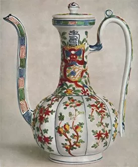 Edward F Strange Gallery: Chinese Porcelain Ewer with Five-Colour Decoration. Period of Wan Li, 1573-1619, (1928)