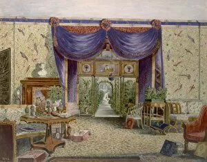 Whale Collection: The Chinese Room at Middleton Park, Oxfordshire, 1840. Creator: English School (19th Century)